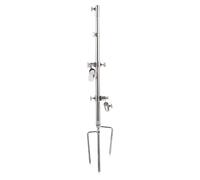 Support de Canne à Pêche Stable en Acier Inoxydable, au Sol | Démontable, Porteur Renforcé, pour Pêche en Extérieur, Compatible Canne et Perche, Couleur Argenté