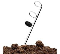 Support De Canne À Pêche - Support De Canne À Pêche en Acier Inoxydable, De Cannee À Poisson À Double Anneau avec Piquet Au Sol | Supports De À Fourche Uniqeue pour Une Pêchee À Terre Stable