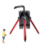 Support de Canne à pêche,Support de Tige sur Pied en d'aluminium - sur Pied pour Canne à pêche, Organisateur de à Portable, Pliable pour 3 Cannes à , Garage, Yachts de mer