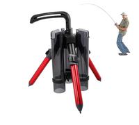 Support De Canne À Pêche Vertical - Support De Canne À Trépied, De Montage Au Sol | Organisateur De Cannes À Pêche Portable, Suport Pliable pour 3 Cannes À Pêhe, Rangement De Garage, Yachts