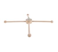 Support de Carillon Éolien en Bois, Kit DIY pour Berceau | Structure Stable, Base Plate, Montage Facile, Ton Naturel, Usage Intérieur et Extérieur