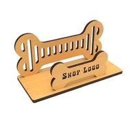 Support de carte - Affichage commercial en bois | Stand de comptoir de maison de ferme sculpté | Ouvrez la grille des organisateurs pour le rangement de la table de bureau | Accessoire