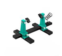 Support de carte de circuit imprimé en métal pour soudage et soudure PCB - Pince rotative à 360° pour carte mère avec pinces réglables (0,2 à 4 mm d'épaisseur), noir/vert, (court)