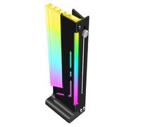 Support de Carte Graphique Magnétique RGB 5v en Alliage D'aluminium Noir | Branche 12 Câbles, Réglable et Coulissant, Protection Renforcée, pour Carte Graphique, 2w