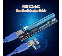 Support De Carte Graphique Pci-E À 6 Broches, 1x À 16x, Câble D'extension De Remplacement Pour Machine De Minage De Gpu, Accessoires