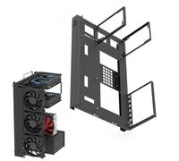 Support de carte mère ATX à canal unique X79X99 - Ensemble de cadre pour exploitation minière - Rack de châssis en aluminium ouvert avec overclocking vertical, bonne dissipation de la chaleur