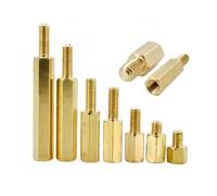 Support de carte mère en laiton hexagonal mâle femelle, support cuivre M2 .5 M3 M4, goujon, pilier fileté, vis d'espacement colonne PCB(22mm(15Pcs),M3 (Thread 4mm))