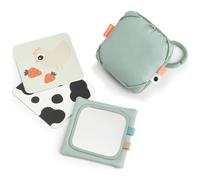 Support de cartes à motifs contrastés tiny farm vert