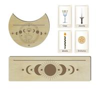 Support de cartes de tarot - Présentoir de cartes Oracle | Support de carte rectangulaire en forme de lune, outils de cérémonie de divination de sorcière, fournitures de lecture de tarot