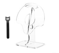 Support de casque à conduction osseuse en acrylique élégant - Support de casque de jeu avec base stable - Organiseur de bureau compact 11,4 x 6,1 x 14 cm (transparent)