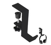 Support de casque de bureau, crochet de sac à dos, crochet de table latéral en alliage d'aluminium - Sans clou amovible sous le bureau, support de sac de bureau pour l'école, la maison, l'appartement