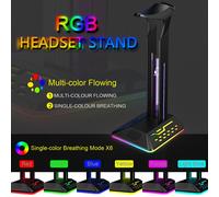 Support de casque de jeu RGB, 6 Modes monochromes, support de suspension pour écouteurs, accessoire de bureau