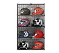 Support de casque de moto à 2, 3, 4 et 5 niveaux Présentoir commercial sur pied Organisateur de placard cube pour commerce de détail Solution de stockage empilable (8 grids)