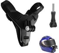 Support de casque de moto avec 1 vis,support de casque de caméra d'action,compatible avec GoPro Hero 13/12/11/10/9/8/7,pour Osmo Action,Session,SJCAM (noir)