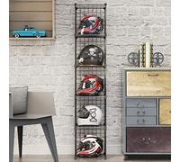Support de casque de moto - Support de casque de vélo en métal sur pied avec étagère pour sac à chaussures - Grilles de rangement pour placard - Bibliothèque modulaire et présentoir à chapeaux