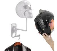 Support de casque décoratif robuste | Support de rangement mural gothique pour chapeau de tête de mort pour salon, entrée, garage, fête, homme et femme