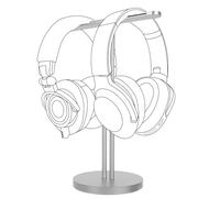 Support de Casque Double en Alliage d’Aluminium Geekria, pour Casques Circum-Auriculaires et Casques Gaming, présentoir Suspendu pour Bureau, Base Lourde Solide, Compatible avec Beats, Bose