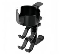 Support de casque et de manette de jeu sous le bureau avec porte-gobelet en métal pour la maison, le bureau et le bureau de jeu, noir