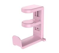 Support de Casque réglable à 360 degrés, Crochet de Bureau antidérapant, Cintre de Casque, perçage, Installation Gratuite for la Maison(Pink)