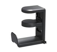 Support de Casque réglable à 360 degrés, Crochet de Bureau antidérapant, Cintre de Casque, perçage, Installation Gratuite for la Maison(Black)