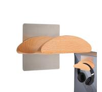 Support de casque - support de casque de montage mural, support portable pliant | Crochet à cadre en bois d'économie d'espace polyvalent, support de protection des écouteurs avec bouchon en silicone p