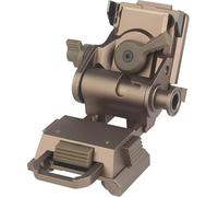 Support de Casque Tactique en métal L4G24 pour Lunettes de Vision Nocturne PVS15/18 G.PNVG18, Accessoires de Casque Airsoft Rapides (Khaki)