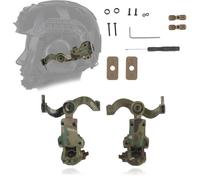 Support de Casque Tactique Réglable à 360°, Kit de Fixation pour Casque Militaire, Adaptateur de Rail de Casque Tactique Multifonctionnel(CP)