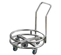 Support de casserole en acier inoxydable avec roulettes, support mobile pour déménagement de seaux, chariot de rangement pour bouteilles de gaz
