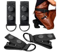 Support de ceinture - Anneau de support en métal, fixation à clip sécurisé, taille compacte de 9 cm, ensemble de quatre pièces | Organisateur de porte-clés pour les forces de l'ordre, les pompiers, la