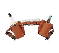 Support de ceinture de bière - Étui de ceinture réglable | Fontaine à boire portable | Sac banane isotherme avec plusieurs emplacements pour canettes, fêtes, hayon et festivals en plein air, marron