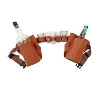 Support de Ceinture de bière, Sangle de Taille réglable, Ceinture de bière, Peut contenir 5 Verres à Shot et 2 Bouteilles, Porte-Bouteilles, Porte-canette de Boisson, Sac Banane pour Homme