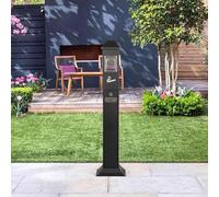 Support de cendrier extérieur commercial coupe-vent en acier inoxydable Support de cigarette debout serrure de nti vol Heavy Base poubelle durable pour patio Hôtel Restaurant Espace public Argent