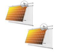 Support de centrale électrique de balcon pour toutes les tailles de panneaux solaires I Support de panneau solaire en aluminium robuste (1, pour rectangulaires)