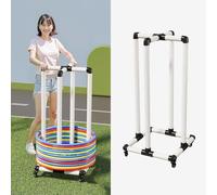 Support de Cerceau, Chariot de Rangement Universel à roulettes pour Cerceau d'exercice, Chariot de Cerceau sur Pied pour Enfants, étagères de Rangement en PVC pour équipement d'exercice (45