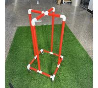 Support de Cerceau Hula Hoop, Support Portable en PVC pour Cerceau d'exercice, présentoir de Cerceau Hula Hoop Rouge Facile à Installer, Chariot de Fitness à roulettes, étagères Hoola pour c