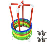 Support de Cerceau, Support de Rangement pour Corde à Sauter, Support de Rangement pour Cerceau à roulettes, Support de Cerceau de Gymnastique en PVC, Chariot de présentation pour Cours d'éd