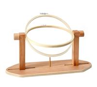 Support de cercle à broder - Support en bois rotatif à 360° | Cadre de | Pince de table mains libres, base réglable, 40 x 10 x 18,5 cm, pour croix, couture, travaux manuels