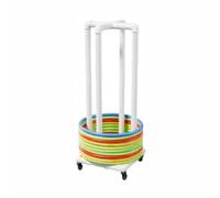 Support De Cercle Remise En Forme Mobile, Chariot D'affichage Haut, Stockage D'équipement Sport Fer, Capacité Charge 150 Kg Peut Contenir 30 À 35 Pièces, For L'école La Maison(Compatible Diam 65cm)