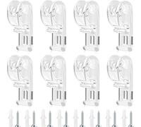 Support de chaîne de sécurité pour stores roulants - 8 guides de corde à rideau roulant, support de chaîne de rideau à rouleau Crochet de fixation guide pour corde transparente, pince en P pour