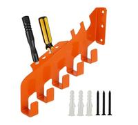 Support de chaîne de tronçonneuse - Système de rangement en acier robuste, organisateur mural avec cinq crochets, solution pour la gestion des outils de garage, affichage d'équipement sécurisé avec