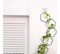 Support de chaîne pour plantes en métal pour 18 pièces intérieur/extérieur - Kit hexagonal résistant aux intempéries - Lierre mat - Utilisation du treillis d'escalade Philodendron Hoya