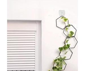Support de chaîne pour plantes en métal pour 18 pièces intérieur/extérieur - Kit hexagonal résistant aux intempéries - Lierre mat - Utilisation du treillis d'escalade Philodendron Hoya