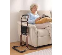 Support de chaise pour personnes âgées avec poche de rangement réglable en hauteur pour personnes âgées assis à debout, aide à la mobilité portable, aide à la mobilité, barre d'appui sûre