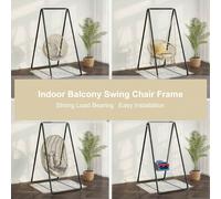 Support de chaise suspendue anti-déformation robuste en forme de A, siège pivotant, cadre de support en métal, support uniquement Description:La conception en forme de A offre une bonne stabilité lors