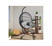 Support de chaise suspendue en forme d ouf anthracite acier