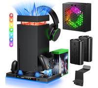 Support De Charge Avec Accessoires De Ventilateur De Refroidissement Intelligent Ai Pour Xbox Series X Avec Haute Puissance,Double Station De Chargement Sans Fil Pour Manette Xbox X,Batterie Rechar