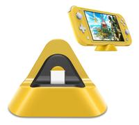 Support de charge compatible avec Nintendo Switch Lite et Switch, chargement portable triangulaire - Jaune