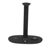 Support de Charge des Casques, Support de Casque économisant Un Port de 4 en 1 de Type C pour Les écouteurs (Black)