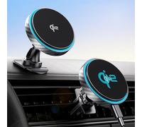 Support de charge magnétique pour voiture Magsafe [Certifié - 15W], Rotation à 360° [Tableau de bord & Ventilation] Support de charge sans fil Compatible avec les séries iPhone 17 16 15 14 13 12