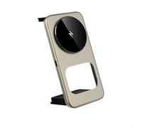 Support de charge magnétique sans fil pliable 3 en 1, station de charge rapide pour téléphone, montre, écouteurs, station d'accueil de voyage portable avec puce intelligente (doré)